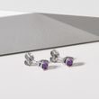 AMETHYST OHRSTECKER IN WEISSGOLD - OHRRINGE AMETHYST - OHRRINGE