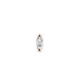 Single marquise diamond earring in rose gold