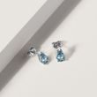 TOPAZ EARRINGS WITH DIAMONDS IN WHITE GOLD - TOPAZ EARRINGS - EARRINGS