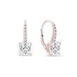 PRINCESS CUT LAB GROWN DIAMOND EARRINGS IN ROSE GOLD - DIAMOND EARRINGS - EARRINGS