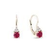 BOUCLES D'OREILLES PENDANTES AVEC RUBIS ET DIAMANTS EN OR - BOUCLES D'OREILLES EN RUBIS - BOUCLES D'OREILLES