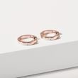DIAMOND HOOP EARRINGS IN ROSE GOLD - DIAMOND EARRINGS - EARRINGS