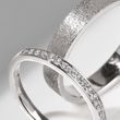 MEN'S SATIN FINISH WEDDING RING IN WHITE GOLD - RINGS FOR HIM - WEDDING RINGS