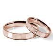 SET FACETTIERTER RINGE AUS ROSÉGOLD - ROSÉGOLDENE TRAURINGE IM SET - TRAURINGE