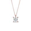WOMEN'S DIAMOND ROSE GOLD NECKLACE - DIAMOND NECKLACES - NECKLACES