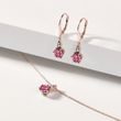 TOURMALINE AND DIAMOND ROSE GOLD NECKLACE - TOURMALINE NECKLACES - NECKLACES