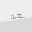 BOUCLES D'OREILLES DE LUXE EN OR JAUNE ET DIAMANT 1 CT - PUCES D'OREILLES EN DIAMANT - BOUCLES D'OREILLES