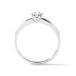 THIN BAND WHITE GOLD DIAMOND ENGAGEMENT RING - SOLITAIRE ENGAGEMENT RINGS - ENGAGEMENT RINGS