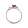 SAPPHIRE AND DIAMOND RING IN ROSE GOLD - SAPPHIRE RINGS - RINGS