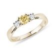 YELLOW DIAMOND RING IN YELLOW GOLD - FANCY DIAMOND ENGAGEMENT RINGS - ENGAGEMENT RINGS