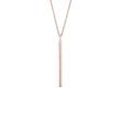 Smooth Rose Gold Bar Necklace