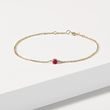 RUBY BRACELET IN YELLOW GOLD - GEMSTONE BRACELETS - BRACELETS