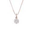 DIAMOND FLOWER PENDANT NECKLACE IN ROSE GOLD - DIAMOND NECKLACES{% if category.pathNames[0] != product.category.name %} - {% endif %}
