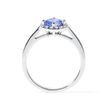 Ring in white gold with diamonds and tanzanite