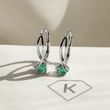 EMERALD RIBBON EARRINGS IN WHITE GOLD - EMERALD EARRINGS - EARRINGS