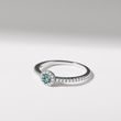 BAGUE DE FIANÇAILLES AVEC DIAMANT BLEU - BAGUES DE FIANÇAILLES AVEC DIAMANTS DE COULEUR - BAGUES DE FIANÇAILLES