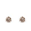 CHAMPAGNE DIAMOND STUD EARRINGS IN ROSE GOLD - DIAMOND STUD EARRINGS - EARRINGS