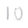 DIAMOND HOOP EARRINGS IN WHITE GOLD - DIAMOND EARRINGS - EARRINGS