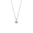 COLLIER D'OR BLANC AVEC DIAMANT SOLITAIRE - COLLIERS AVEC DIAMANTS - COLLIERS