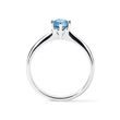 WHITE GOLD BLUE DIAMOND ENGAGEMENT RING - RINGS WITH LAB-GROWN DIAMONDS - ENGAGEMENT RINGS