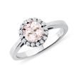 MORGANITE AND DIAMOND RING IN 14KT WHITE GOLD - MORGANITE RINGS{% if category.pathNames[0] != product.category.name %} - {% endif %}