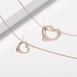 HEART-SHAPED DIAMOND NECKLACE IN ROSE GOLD - DIAMOND NECKLACES - NECKLACES