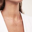 GLITTERING DIAMOND NECKLACE IN ROSE GOLD - DIAMOND NECKLACES - 