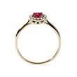 OVAL RUBY ​​AND DIAMOND RING IN GOLD - RUBY RINGS - RINGS