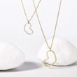 Yellow gold heart necklace