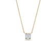 ASSCHER DIAMOND NECKLACE IN YELLOW GOLD - DIAMOND NECKLACES - NECKLACES