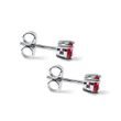 RUBY ​​STUD EARRINGS IN WHITE GOLD - RUBY EARRINGS - EARRINGS