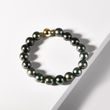 TAHITIAN PEARL BRACELET WITH YELLOW GOLD CLASP - PEARL BRACELETS - PEARL JEWELRY