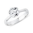 14K WHITE GOLD FLOWER RING WITH 1 CT DIAMOND - SOLITAIRE ENGAGEMENT RINGS{% if category.pathNames[0] != product.category.name %} - {% endif %}