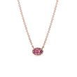 OVAL TOURMALINE NECKLACE IN ROSE GOLD - TOURMALINE NECKLACES{% if category.pathNames[0] != product.category.name %} - {% endif %}