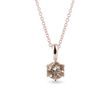 NECKLACE WITH 0.5 CT CHAMPAGNE DIAMOND IN ROSE GOLD - DIAMOND NECKLACES{% if category.pathNames[0] != product.category.name %} - {% endif %}