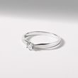 WHITE GOLD ENGAGEMENT RING WITH DIAMOND - BRILLIANT CUT DIAMOND ENGAGEMENT RINGS - ENGAGEMENT RINGS