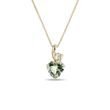 GREEN AMETHYST HEART NECKLACE IN GOLD - AMETHYST NECKLACES - NECKLACES