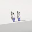 BOUCLES D'OREILLES EN OR BLANC AVEC TANZANITES ET DIAMANTS - BOUCLES D’OREILLES EN TANZANITE - BOUCLES D'OREILLES