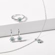 BLUMENHALSKETTE MIT BLAUEM DIAMANTEN IN WEISSGOLD - KETTEN MIT DIAMANTEN - KETTEN