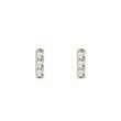 BOUCLES D'OREILLES EN OR AVEC BARRETTE DE DIAMANTS - BOUCLES D'OREILLES EN DIAMANT - BOUCLES D'OREILLES