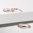 WAVE WEDDING RING SET IN 14K ROSE GOLD - ROSE GOLD WEDDING SETS - WEDDING RINGS