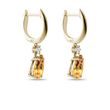 CITRIN OHRRINGE MIT DIAMANTEN - OHRRINGE CITRIN - OHRRINGE