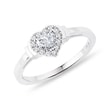 HEART-SHAPED DIAMOND ENGAGEMENT RING IN WHITE GOLD - ENGAGEMENT DIAMOND RINGS - ENGAGEMENT RINGS