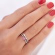 RING MIT DIAMANT UND ROSA SAPHIREN AUS WEISSGOLD - RINGE MIT SAPHIR - RINGE