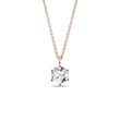 ANHÄNGER AUS ROSÉGOLD MIT KLAREM DIAMANTEN - KETTEN MIT DIAMANTEN - KETTEN