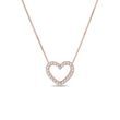 COLLIER DE DIAMANTS SERTIS EN CŒUR - COLLIERS AVEC DIAMANTS - COLLIERS