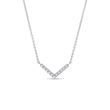 DIAMANTHALSKETTE MIT KLEINEM V-MOTIV UND DIAMANTEN IN WEISSGOLD - KETTEN MIT DIAMANTEN - KETTEN