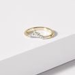 CHEVRON RING WITH SEVEN DIAMONDS IN YELLOW GOLD - WOMEN'S WEDDING RINGS - WEDDING RINGS