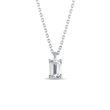 EMERALD CUT DIAMOND NECKLACE IN WHITE GOLD - DIAMOND NECKLACES - NECKLACES