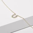 DIAMOND HORSESHOE NECKLACE IN YELLOW GOLD - DIAMOND NECKLACES - NECKLACES